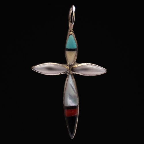 Native American Colourful Cross Pendant