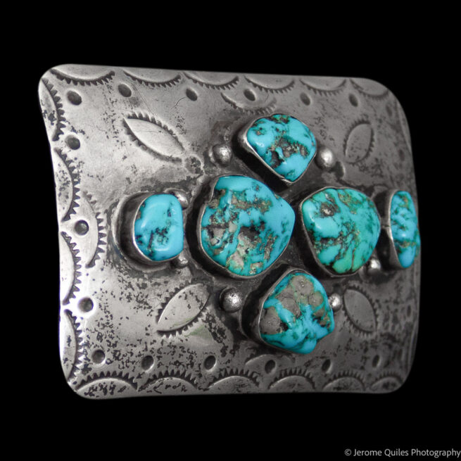 Vintage Turquoise Belt Buckle - Image 2
