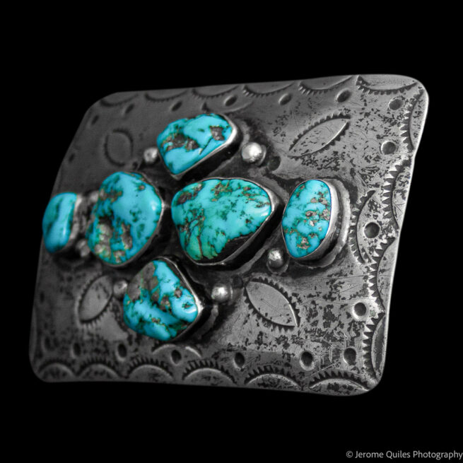 Vintage Turquoise Belt Buckle - Image 3
