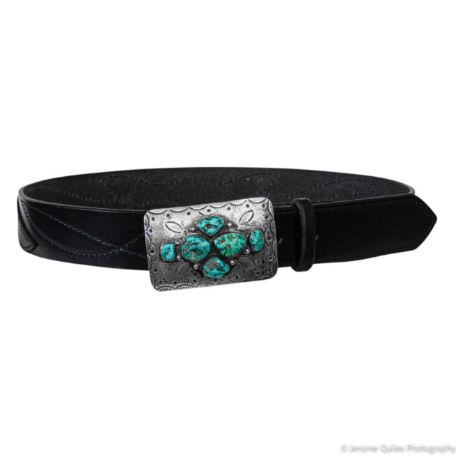 Vintage Turquoise Belt Buckle - Image 5