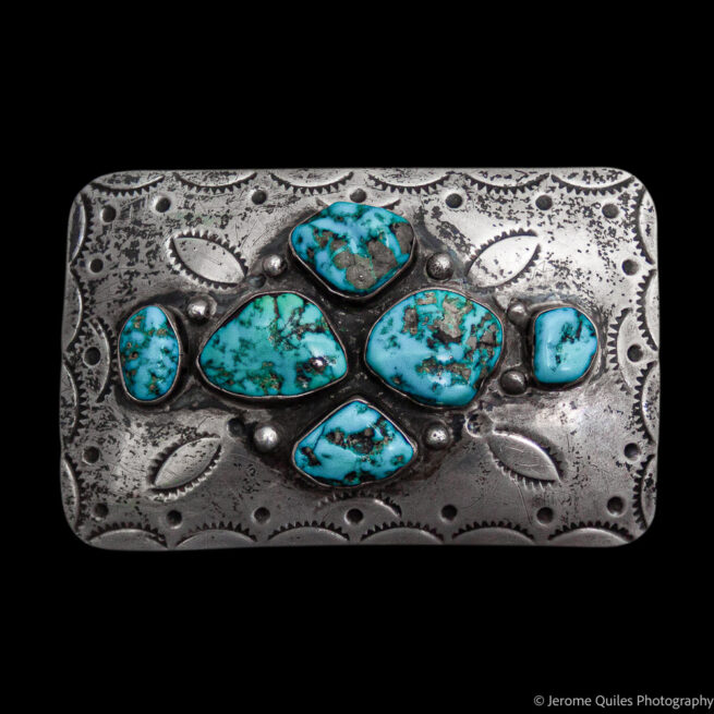 Vintage Turquoise Belt Buckle