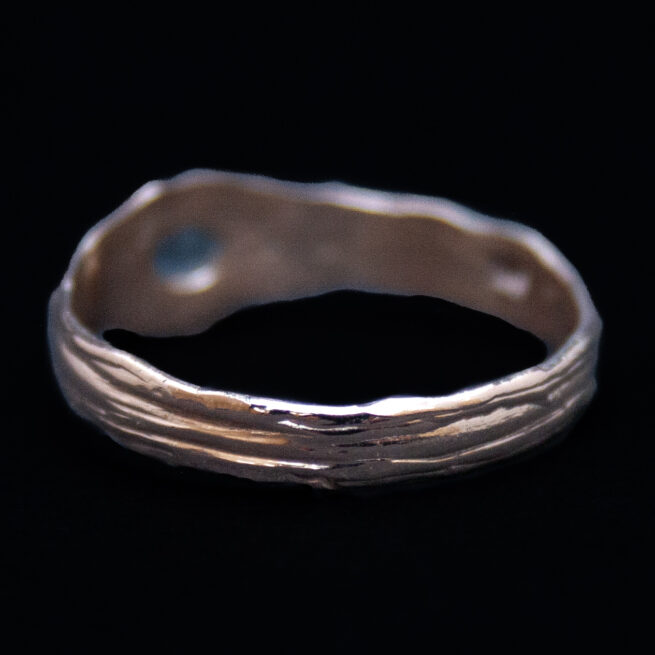 9K Gold Blue Sapphire Ring - Image 3