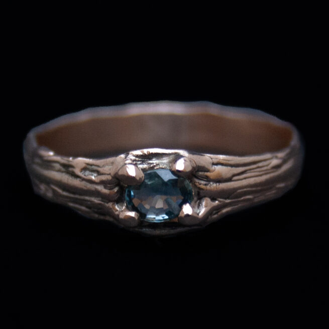 9K Gold Blue Sapphire Ring