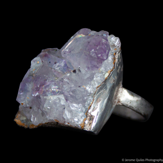 Angel Aura Amethyst Cluster Ring - Image 3