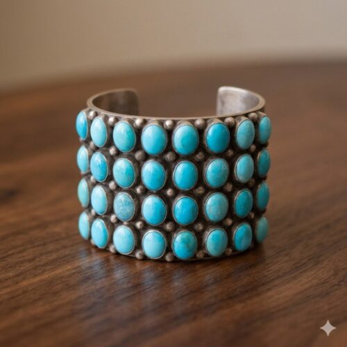 Anthony Skeets Large Turquoise Cuff Bracelet