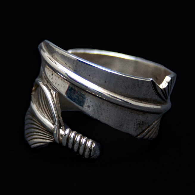 Chris Charley Silver Feather Ring