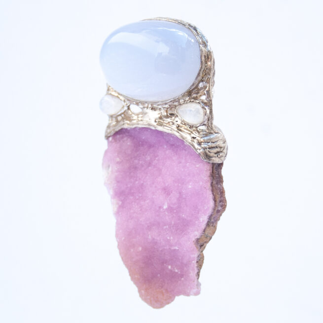 Pendentif Calcite Rose Pierre de Lune – Image 3