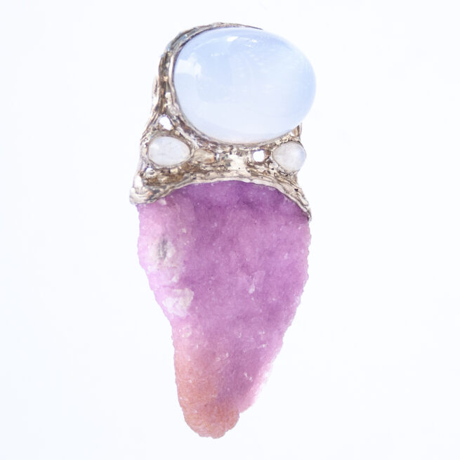 Pendentif Calcite Rose Pierre de Lune – Image 2