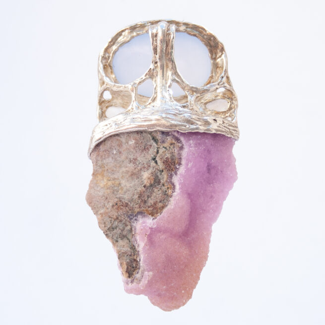 Pendentif Calcite Rose Pierre de Lune