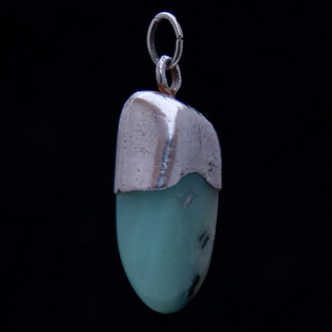 Pendentif Argent Chrysoprase Polie – Image 2