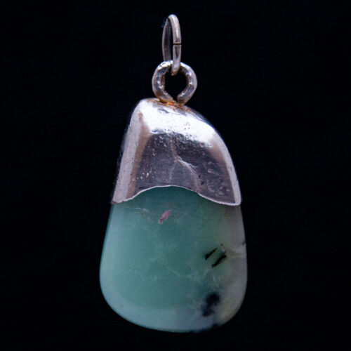 Green Chrysoprase Silver Necklace