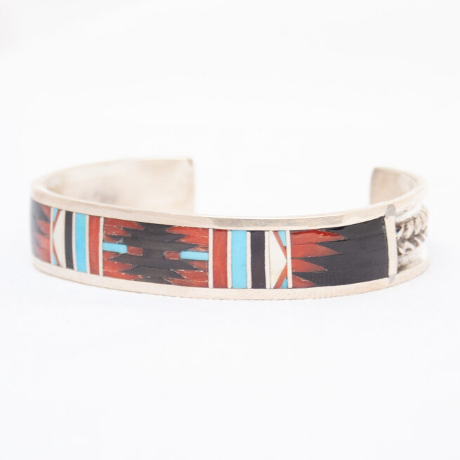 Charlotte Dishta Rug Pattern Zuni Bracelet - Image 7
