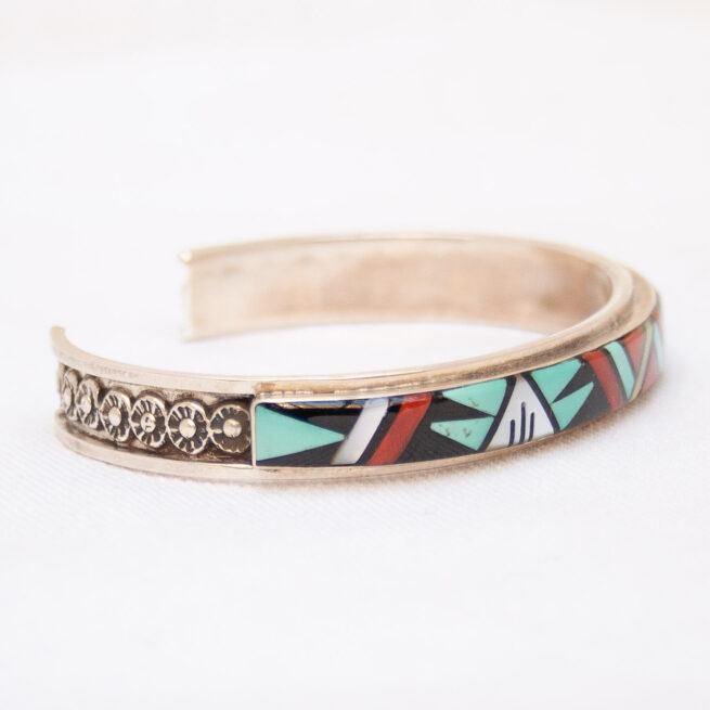 Donald Viola Eriacho Zuni Inlay Bracelet - Image 3