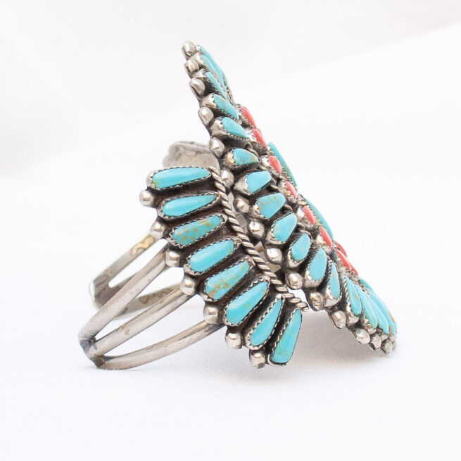 Turquoise Coral Sunburst Bracelet - Image 3