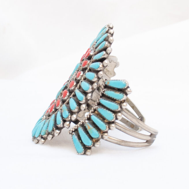 Turquoise Coral Sunburst Bracelet - Image 7