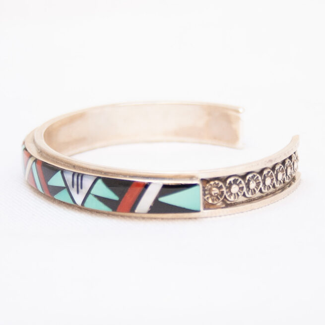 Donald Viola Eriacho Zuni Inlay Bracelet - Image 4