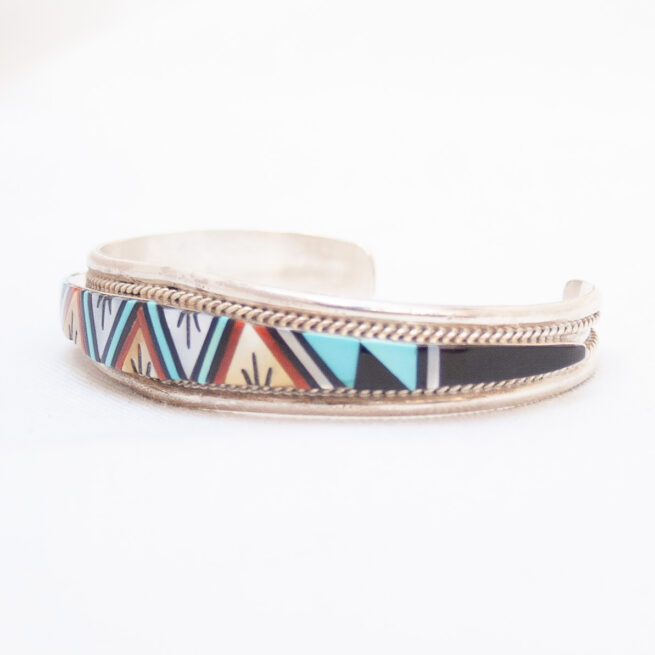 Rydell Lynette Yuselew Zuni Inlay Bracelet - Image 6