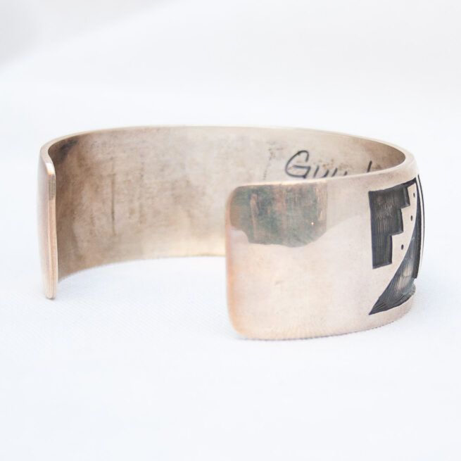 Guy Josytewa Silver Turtle Hopi Bracelet - Image 3
