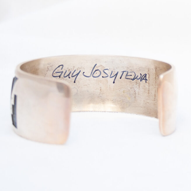 Guy Josytewa Silver Turtle Hopi Bracelet - Image 4