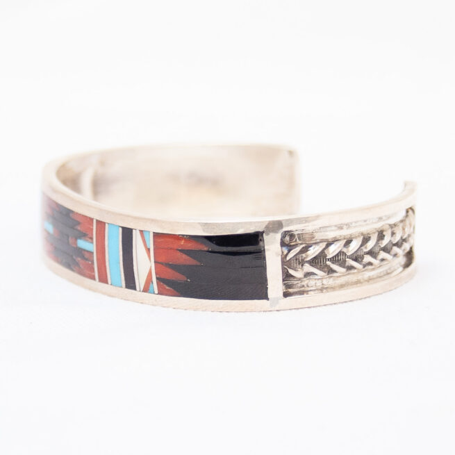 Charlotte Dishta Rug Pattern Zuni Bracelet - Image 6