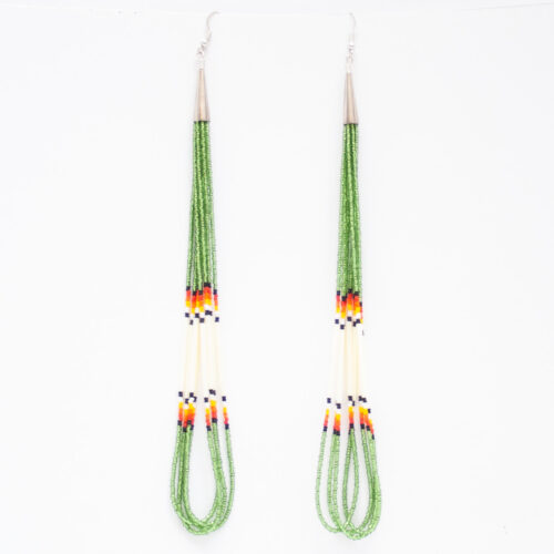 Boucles d'Oreilles Porc-Épic Vertes