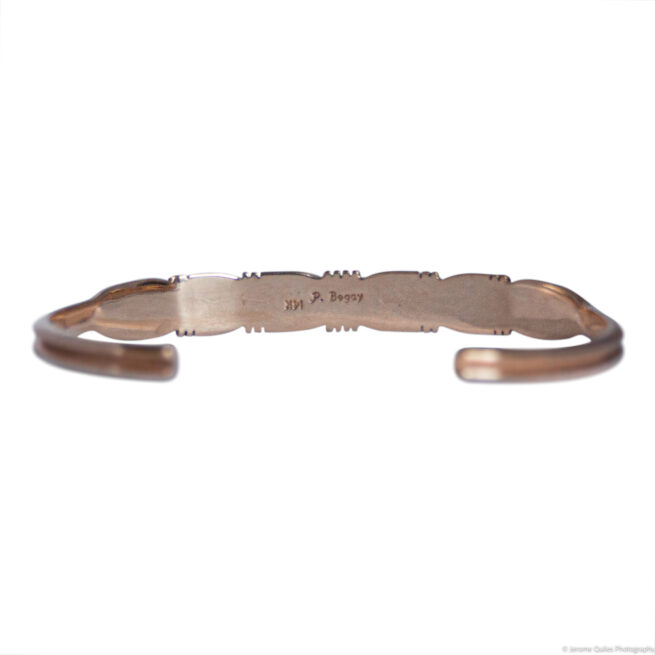 Philbert Begay Gold Turquoise Coral Bracelet - Image 5