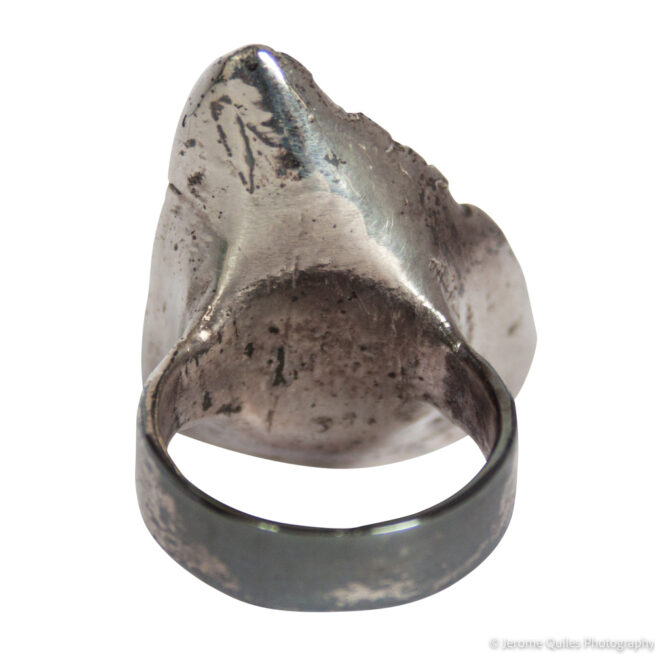 Raw Smoky Quartz Silver Ring - Image 4