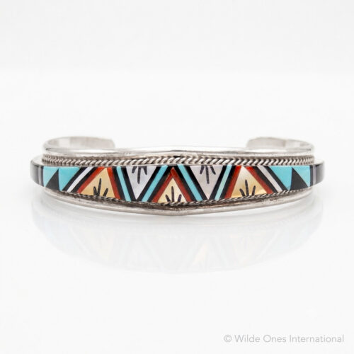 Rydell Lynette Yuselew Zuni Inlay Bracelet