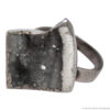 Smoky Quartz Geode Silver Ring - Image 3