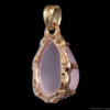 18K Gold Rose Quartz Cabochon Pendant - Image 6