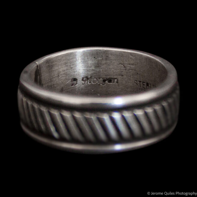 Bague Argent Côtée Bruce Morgan – Image 2
