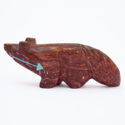 Sculpture Animal Totem Loup Brun
