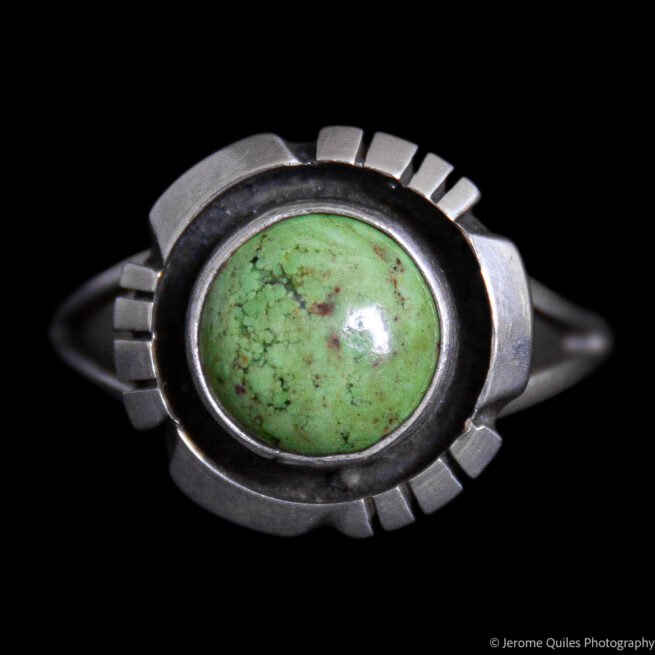 Green Variscite Navajo Ring