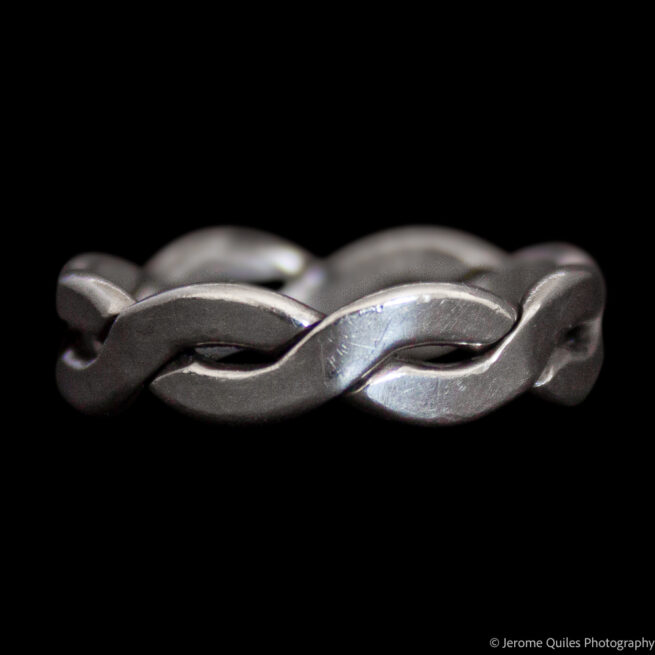 Bague Argent Style Entrelacé – Image 2