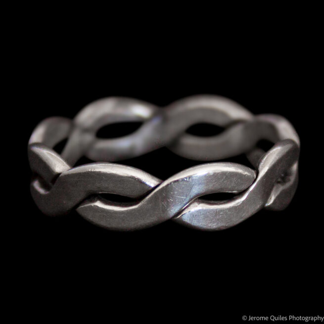 Bague Argent Style Entrelacé – Image 3