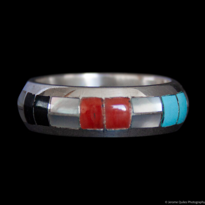 Multicolour Zuni Inlay Ring