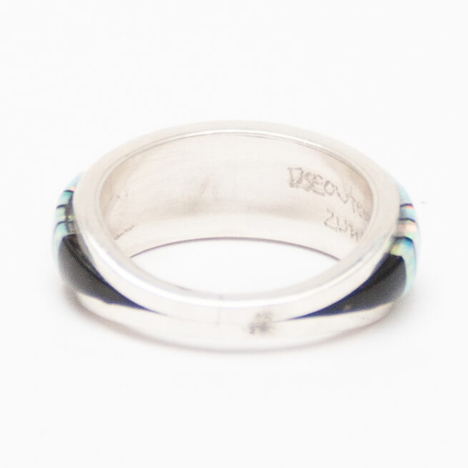 Opal Jet Inlay Ring