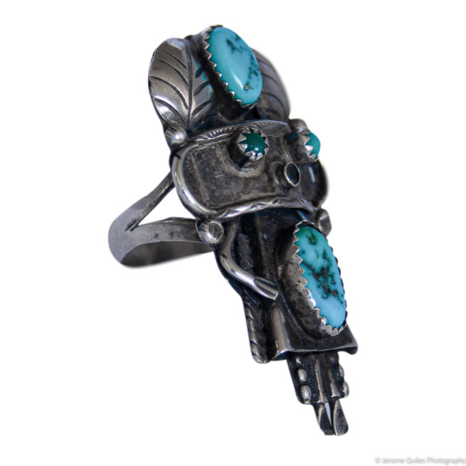 Old Kachina Turquoise Ring - Image 2