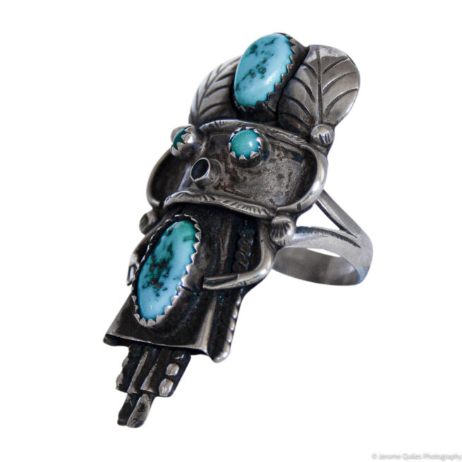 Old Kachina Turquoise Ring - Image 3
