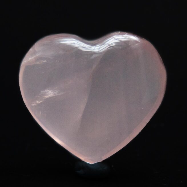 Small Polished Rose Quartz Heart - Image 2