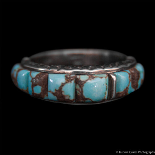 Thick Ribbed Turquoise Ring