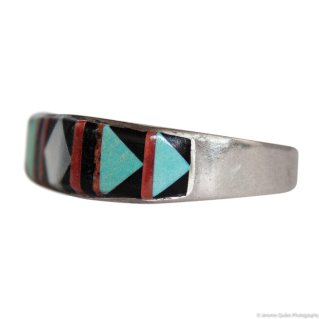 Thick Zuni Inlay Ring - Image 3