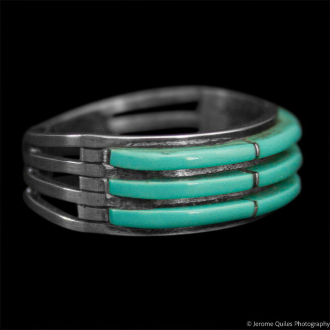 Triple Row Turquoise Ring - Image 2