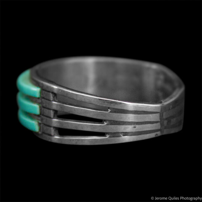 Triple Row Turquoise Ring - Image 4