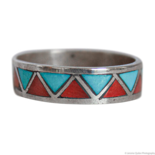 Turquoise Coral Zigzag Ring