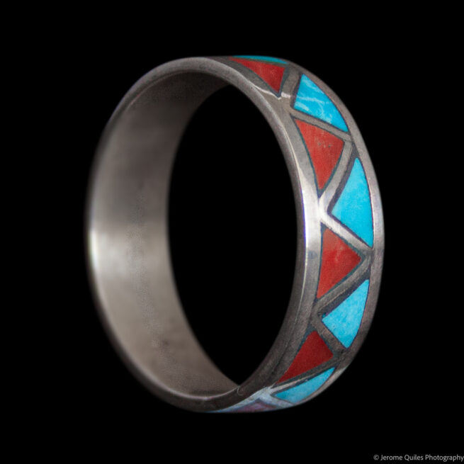 Turquoise Coral Zigzag Ring - Image 4