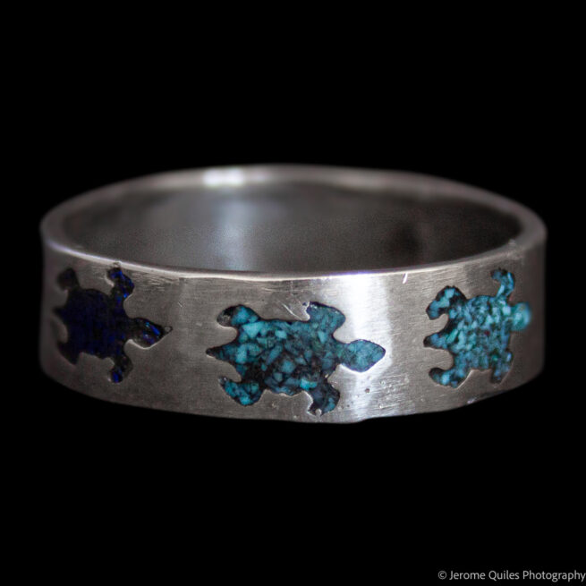 Bague Tortue Turquoise Lapis – Image 2