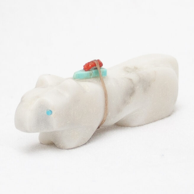 White Marble Jaguar Carving - Image 6