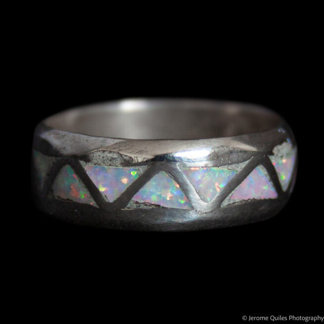 Zuni Opal Zigzag Ring Band - Image 3