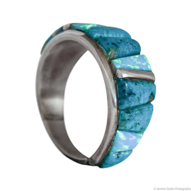 Zuni Turquoise Opal Ring - Image 5